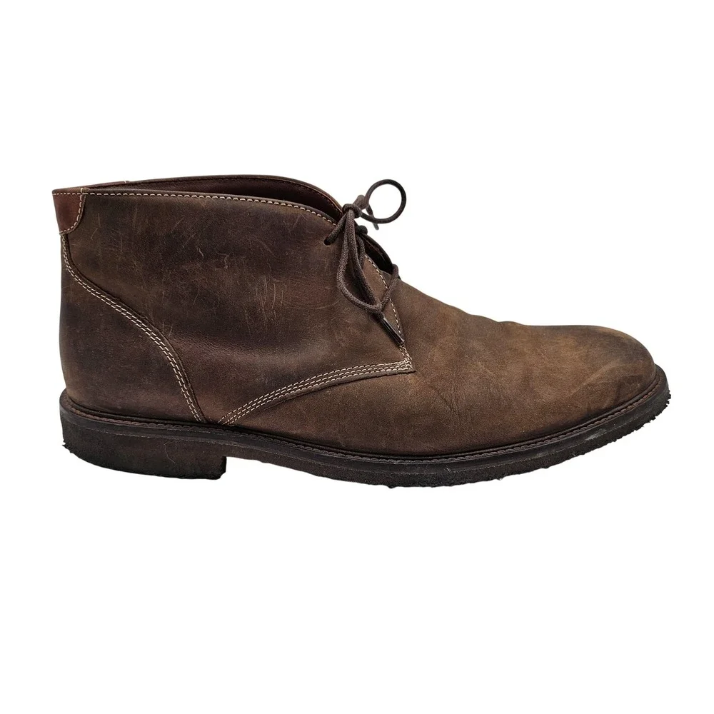 Johnston & Murphy Chukka Boots Mens Size 11.5 Brown Leather Memory‎ Foam 25-1870